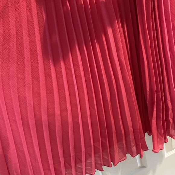 City Chic pink sugar halter pleated belted dress Sz 22 New - Picture 3 of 4